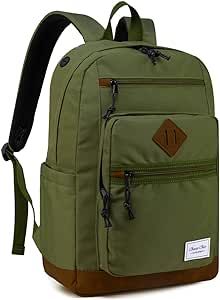 Chase Chic School Backpack for Men Women,Water Resistant Bookbag/Schoolbag/Daypack for Teen Boys Girls High School,College,Work,Travel Green