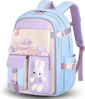 cotmcor Backpacks for Girls, Kids Backpack, Cute Bunny School Bag for Kindergarten and Elementary