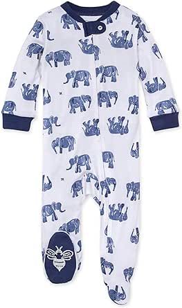 Sleep and Play PJs, 100% Organic Cotton One-Piece Zip Front Romper Jumpsuit Pajamas