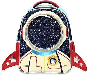 LSSAGOON Astronaut Kids Backpack for Toddler Girls, Cute Bookbag for 6~12 Year Olds for School, Birthday, Xmas Gifts, Bag for Elementary School