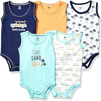 Hudson Baby Unisex Baby Cotton Sleeveless Bodysuits