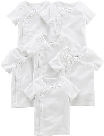 Simple Joys by Carter's Unisex Babies' Side-Snap Short-Sleeve Shirt, Pack of 6
