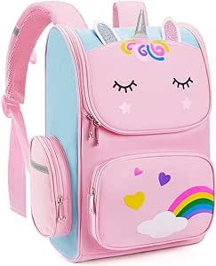 BUTI4WLD Unicorn Backpacks for Girls - 16inch Cute Lightweight Preschool Backpacks for Girls Pink Bookbags Elementary Kindergarten Children's School Bookbags