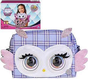 Purse Pets, Print Perfect Hoot Couture Owl, Interactive Pet Toy & Crossbody Kids Purse, Over 30 Sounds & Reactions, Girls Shoulder Bag, Tween Gifts