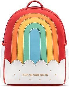 zoy zoii Kids Backpack, Modern Toddler Backpack for Preschool Girls Boys ages 5-10, Children Bookbag Schoolbag Casual Daypack Travel Bag - Zoy Rainbow