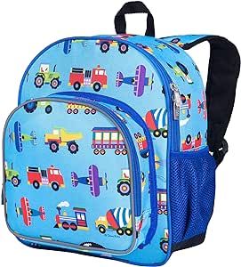 Wildkin 12-Inch Kids Backpack for Boys & Girls, Perfect for Daycare and Preschool, Toddler Bags Features Padded Back & Adjustable Strap, Ideal for School & Travel Backpacks(Trains, Planes, and Trucks)