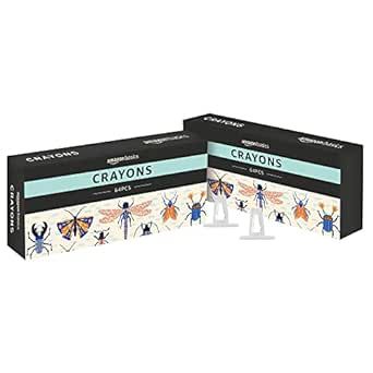 Amazon Basics Crayons with Sharpener, 128 Count (2 Pack of 64)