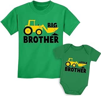 Tstars Big Brother Little Brother Matching Outfits Tractor Shirt Baby Boy Outfit Set