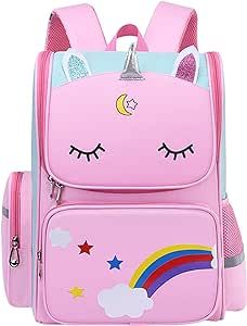 HT HONOR . TRUST Girls Backpack 16inch for 5 6 7 8 years old Backpacks Kids Elementary School Bag for Girls Pink Children BookBag