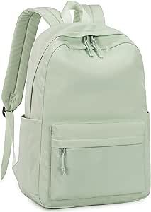 School Backpack for Teen Girls Bookbags Elementary High School Corduroy Laptop Bags Women Travel Daypacks (Solid Green)