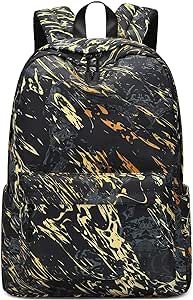 Tpeohan Black Backpacks for School Teen Boys Backpacks for Elementary Book Bags Marble