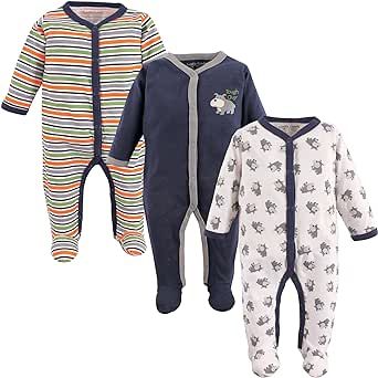 Luvable Friends Unisex Baby Cotton Sleep and Play, Dog, 0-3 Months