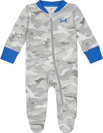 Under Armour Baby Boys' Coverall Footie, Zip-up Closure, Logo & Printed Designs