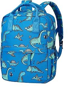 Cute Toddler Preschool Backpack Dinosaur Unicorn School Book Bag for Girls, Boys, Kids, Kindergarten Nursery Travel Bag(12inch Blue Dinosaur)